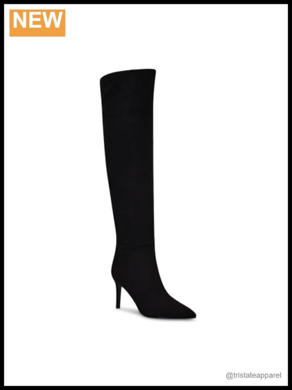 Nine West Faux Suede Over-the-Knee Stiletto Boots Zip Closure